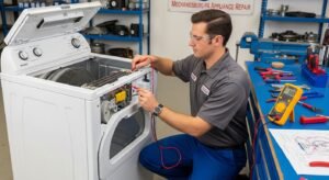 Amana dryer not heating vent clog repair South Central PA